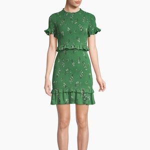 Likely  Faye Smocked Floral Mini Dress